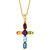 EFFY® Multi-Gemstone Cross 18" Pendant Necklace (1-5/8 ct. t.w.) in 14k Gold