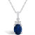 Sapphire (1-1/2 Ct. t.w.) and Diamond (1/10 Ct. t.w.) Pendant Necklace