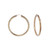 Round Polish Hoop Earrings in 18k Yellow Gold 1 3/8"