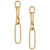 Interlocking Rope Oval Chain Link Drop Earrings in 14k Gold