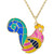 Enamel Rooster 18" Pendant Necklace in 14k Gold