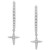 Diamond Cross Dangle Hoop Earrings (1/5 ct. t.w.) in 10k White Gold
