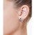 EFFY® Sapphire (1/2 ct. t.w.) & Diamond (1/6 ct. t.w.) Hoop Earrings in 14k White Gold
