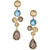 Swiss Blue Topaz (4-3/8 ct. t.w.) & Smoky Quartz (9-5/8 ct. t.w.) Satin Bead Drop Earrings in 14k Gold