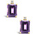 Amethyst (3- 1/5 ct.t.w) and Diamond Accent Stud Earrings in 14K Yellow Gold