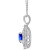 Sapphire (5/8 ct. t.w.) & Diamond (1/10 ct. t.w.) Halo 18" Pendant Necklace in 14k White Gold (Also in Emerald)