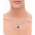 Sapphire (5/8 ct. t.w.) & Diamond (1/10 ct. t.w.) Halo 18" Pendant Necklace in 14k White Gold (Also in Emerald)