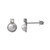 Women's Sterling Silver Stud Earrings with Imitation Pearl and Crystal Stone