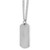 Men's Cubic Zirconia Dog Tag 24" Pendant Necklace in Stainless Steel