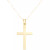 Textured Cross 18" Pendant Necklace