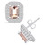 Morganite (1-3/4 ct. t.w.) and Diamond (3/4 ct. t.w.) Halo Stud Earrings in 14K White Gold