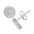 Diamond 1/2 ct. t.w. Round Cluster Stud Earrings in Sterling Silver