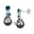 Cultured Tahitian Pearl (9mm) & Blue Topaz (2 ct. t.w.), & Diamond Accent Drop Earrings in 14k White Gold