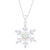 Lab-Created Opal Snowflake 18" Pendant Necklace (1/3 ct. t.w.) in Sterling Silver
