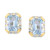 EFFY® Aquamarine (1-1/2 ct. t.w) & Diamond (1/6 ct. t.w.) Halo Stud Earrings in 14k Gold