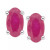Ruby Oval-Cut Stud Earrings in 14k White Gold (Also in Emerald)