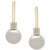 Cultured Freshwater Pearl (6mm) & Diamond Accent Drop Earrings in 14k Gold