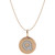 14k Rose Gold Necklace, Diamond Accent Letter Q Disk Pendant