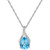Blue Topaz (1-7/8 ct. t.w.) & Diamond (1/20 ct. t.w.) 18" Pendant Necklace in 14k White Gold