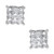 Diamond Princess Cluster Stud Earrings (1/3 ct. t.w.) in 14k White Gold