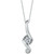 Proud Mom Diamond Swirl Pendant Necklace (1/3 ct. t.w.) in 14k White Gold