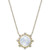 Moonstone & Diamond (1/8 ct. t.w.) Pendant Necklace in 14k Gold, 16" + 1" extender