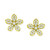 Cubic Zirconia Flower Stud Earrings in 14k Gold-Plated Sterling Silver, Created for Macy's