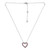 Lab-Created Ruby & Cubic Zirconia Heart Pendant Necklace in Sterling Silver, 16" + 2" extender, Created for Macy's
