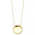 Cubic Zirconia Polished Disc Halo Pendant Necklace, 16" + 2" extender
