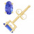 Sapphire Oval-Cut Stud Earrings (3/4 ct. t.w.) in 14k Gold (Also in Emerald, Ruby, & Tanzanite)