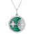 Malachite & Cubic Zirconia Star & Sun Disc 18" Pendant Necklace