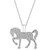 Diamond Horse Pendant Necklace (1/4 ct. t.w.) in 10k White Gold, 18" + 2" extender, Created for Macy's