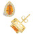 Citrine (1-3/4 ct. t.w.) and Diamond (1/3 ct. t.w.) Halo Stud Earrings in 14K Yellow Gold