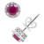Ruby (1-1/5 ct. t.w.) & Diamond Accent Stud Earrings in Sterling Silver