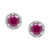 Ruby (1-1/5 ct. t.w.) & Diamond Accent Stud Earrings in Sterling Silver