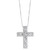 EFFY® Diamond Baguette & Round Cluster 18" Cross Pendant Necklace (1 ct. t.w.) in 14k White Gold
