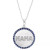 Lab-Created Sapphire (5/8 ct. t.w.) & Diamond Accent MAMA Disc Pendant Necklace in Sterling Silver, 16" + 2" extender