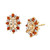 Multi-Gemstone (1-3/8 ct. t.w.) & Diamond (1/10 ct. t.w.) Flower Earrings in 14k Gold