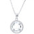 Round Crystal Pendant with 18" Chain in Sterling Silver. Available in Clear or Blue