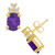 Amethyst (2-3/8 ct. t.w.) and Diamond (1/5 ct. t.w.) Stud Earrings in 14K Yellow Gold