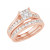 Diamond Cluster Channel-Set Bridal Set (1 ct. t.w.) in 14k White, Yellow or Rose Gold
