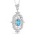 Blue Topaz (2-1/3 ct. t.w.) and Diamond (1/10 ct. t.w.) Pendant Necklace in Sterling Silver. Also Available in Amethyst