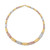 Tri-Color Chevron Stampato Collar Necklace in 14k Gold, White Gold & Rose Gold