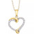 Diamond Swirl Heart Pendant Necklace (1/2 ct. t.w.) in Sterling Silver, 14k Gold-Plated Sterling Silver, or 14k Rose Gold-Plated Sterling Silver