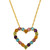 Multi-Gemstone Heart 18" Pendant Necklace (1-1/5 ct. t.w.) in 14k Gold-Plated Sterling Silver