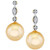 Cultured Golden South Sea Pearl (9mm) & Diamond Accent Drop Earrings in 14k Gold