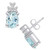 Aquamarine (2-1/3 ct. t.w.) and Diamond (1/5 ct. t.w.) Stud Earrings in 14K White Gold