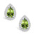 Peridot (1-7/8 ct. t.w.) and Diamond (1/3 ct. t.w.) Halo Stud Earrings in 14K White Gold