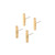 24K Gold-Plated Meta Bar Stud Earring 4 Piece Set