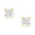 2-Pc. Set Cubic Zirconia Solitaire Stud Earrings & Cross Drop Earrings in 10k Gold